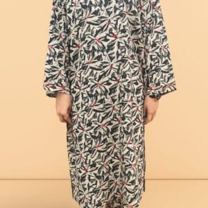 2Pc Bloom Black Kurta Trouser Model Standing Pose